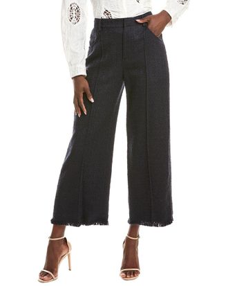 Oscar De La Renta Woven Silk-Blend Pant
