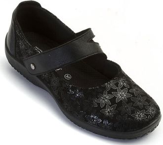 Arcopedico Arcopedico Cosmo Flats Womens Black Floral Comfort Mary Jane ZOGG98