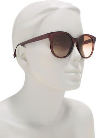Ferragamo 53mm Round Acetate Sunglasses in Crystal Brown at Nordstrom Rack