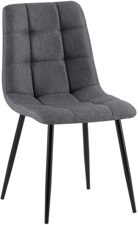 Clp Silla De Comedor Antibes De Tela Gris Oscuro