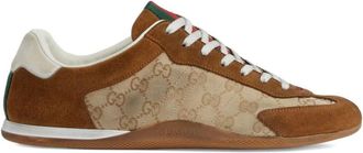 Gucci Brown Lace Up Sneakers