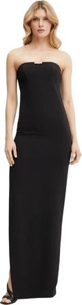 Elisabetta Franchi Rode Loper Jurk - Dames - Avondkleed - Zwart - XS - Polyester - Kleedjes