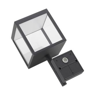 Lucande Lucande L&aacute;mpara De Pared Led Exterior cube En Negro Aluminio