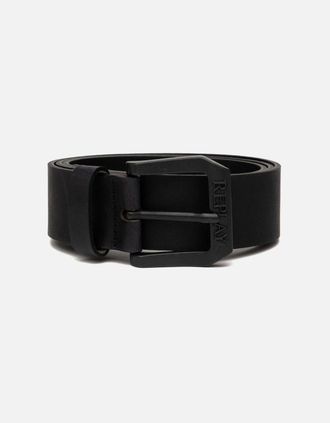 Replay Mens Replay Mens Leather Belt Black 098 - Size: 100