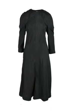 Jil Sander Long Viscose and Silk Dress - Black