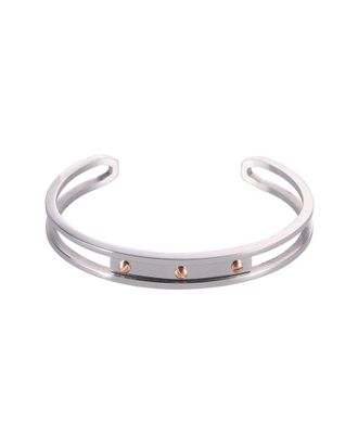 Jean Claude Stainless Steel Cz Bangle Bracelet