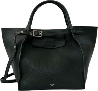 Celine Pre-owned Tote Bags, female, Black, Size: ONE SIZE Pre-owned Vintage Leather Tote Bag