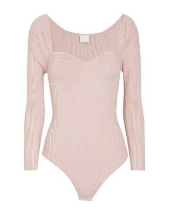8 by YOOX RIB HEART NECK KNIT BODYSUIT