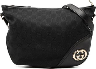 Gucci Pre-owned Gucci Medium GG Canvas New Britt Half Moon Crossbody Ladies DWIB3LAW5WFT215M