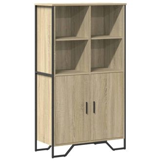 Berkfield Home Highboard Sonoma Oak 79.5x35.5x137.5 cm Engineered wood in Light Tan