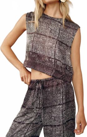 Bella Dahl Boxy Button Back Top In Asilah Textured Print