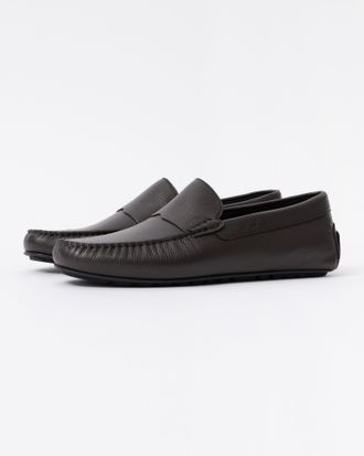 Boss Orange by Hugo Boss Mens Logo Detail Shoes in Dark Grey Leather - Size UK 10