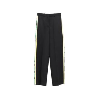 Loewe Straight Trousers, female, Black, Size: XS Wool Trousers