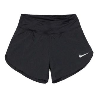 Nike (WMNS) Nike Eclipse 2-in-1 Running Training Solid Color Sports Woven Shorts Black CZ9571-010