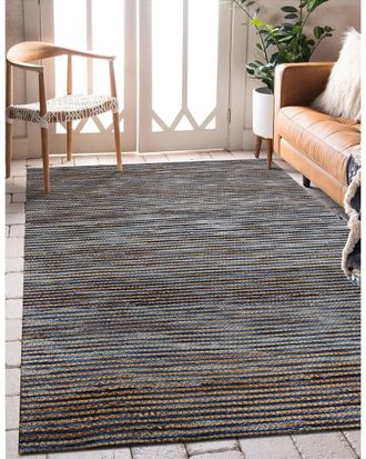 LR Home Lr Home Vintara Farmhouse Striped Handmade Area Rug