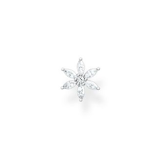 Thomas Sabo Thomas Sabo Einzel Ohrstecker Blume wei&szlig;e Steine wei&szlig; H2196-051-14