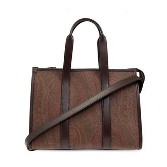 Etro Paisley medium tote bag - female - Etro - Shoulder Bags - Brown - ONE SIZE - Bags