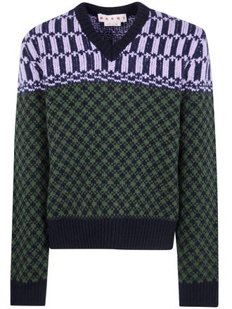 Marni Sweater V Neck Cvmg0157q0.Ufh101