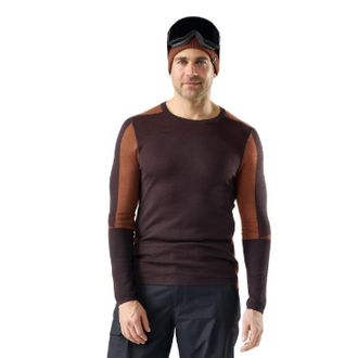 Smartwool Mens Intraknit Thermal Merino Colorblock Crew Base Layer Top Red XXL