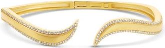 SHYMI Pav Outline Curl Cuff Bangle in Gold at Nordstrom