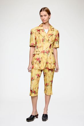 Ganni Capri Trousers in Shibori Organza - Size 32 Aurora