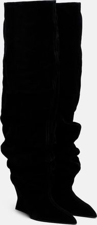 Balmain Suede over-the-knee boots