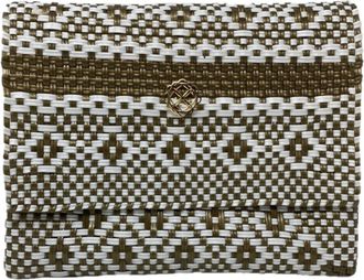 Lola's Bag Womens Handmade Aztec Stripe Long Metal Chain Strap Crossbody Bag In Gold