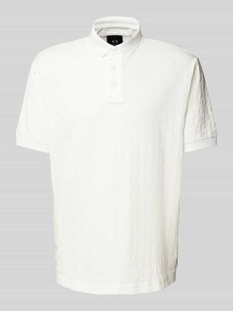 A|X Armani Exchange Poloshirt mit Label-Details in Weiss, Gr&ouml;&szlig;e L