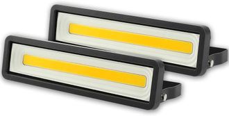 OEM Paquete De 2 Focos Led Exteriores De 50 W Y 4000 L&uacute;menes, 220 V, Potentes, Resistentes Al Agua Ip66, Luz Blanca C&aacute;lida De 3000 K Para Seguridad En Pat