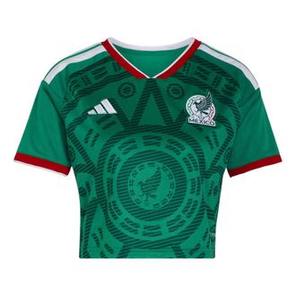 adidas (WMNS) adidas Mexico 26 Home Cropped Jersey Asia Sizing Bold Green KE9975