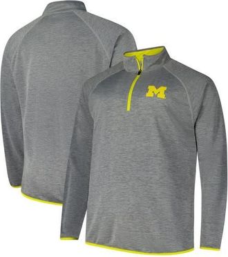 Champion Mens Fanatics Charcoal Michigan Wolverines Raglan Big &Tall Quarter-Zip Top at Nordstrom, Size 3Xb