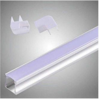 Trade Shop Trade Shop - Profilo In Alluminio 2 Mt Incasso Copertura Opaca Per Strip Led Strisce Al-09