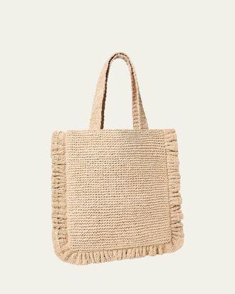 Loeffler Randall Justine Ruffle Crochet Tote Bag
