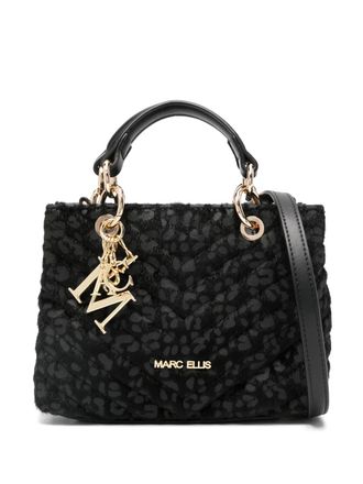 Marc Ellis Arisu lettering-charm crossbody bag - Black