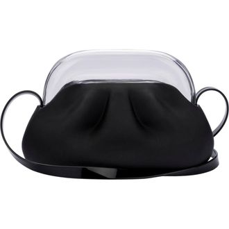 Melissa Glass Jelly Shoulder Bag in Black/Clear at Nordstrom