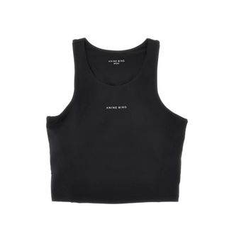 Anine Bing Logo-print Cropped Top