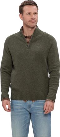 Barbour Newtown Half-Zip Jumper - Heren - Coltruien - Groen - 2XL - Wol - Truien & Vesten