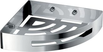 Gedy G-Hanoi, Porta Oggetti Doccia angolare, Organizzatore Bagno in Acciaio Inox aisi 304 con Finitura cromata, Misure 4,5x21x21 cm e 0,55 kg, Design r&s