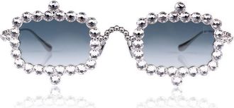 Anna-Karin Karlsson CRYSTAL MIRAGE White Gold Womens Sunglasses Silver Size 56