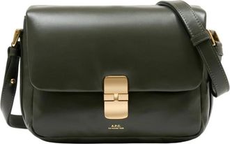 A.P.C. A.p.c., Tassen, Dames, Groen, ONE Size, Katoen, Grace Soft Crossbody