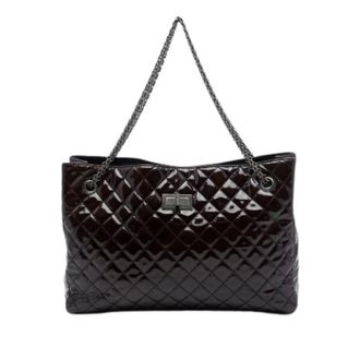 Chanel Pre-owned Patent Leather Tote Bag - Dames - Pre-owned - Bruin - Maat: ONE Size Leer