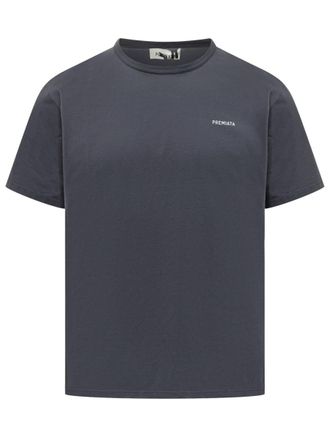 Premiata Premiata Blue T-Shirt With Logo On Chest