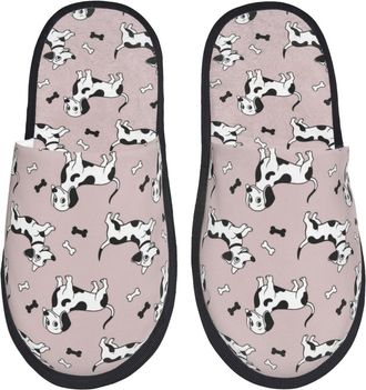 Generic Fluffy Slippers Dachshund Dog Puppy Cute Reusable Plush Slippers Breathable Anti-Slide Slipper For Guest Room Men Bedroom L