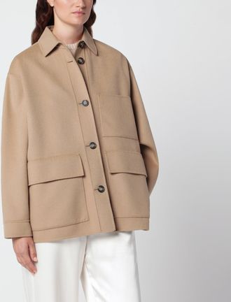 Max Mara Giacca camicia cammello in lana