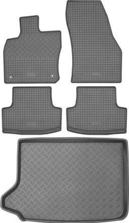 OEM Juego De Alfombrillas De Goma Para Coche Y Maletero Para Audi Q2 I Ga Crossover (2016)