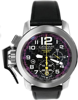 Graham Pre-owned Graham Chronofighter Superlight Carbon Chronograph Automatic Black Dial Mens Watch 2CCAS.V01A