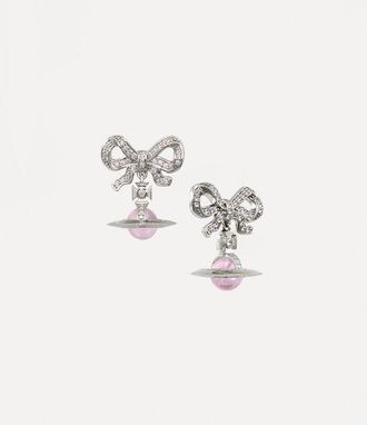 Vivienne Westwood Octavie Earrings Platinum-pink-pink-cz- Platinum-pink-pink-cz- Women