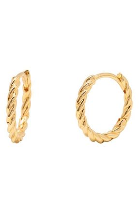 Brook & York Lottie Twisted Hoop Earrings in Gold at Nordstrom
