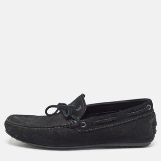 Tod's Tods Black Suede Slip On Loafers