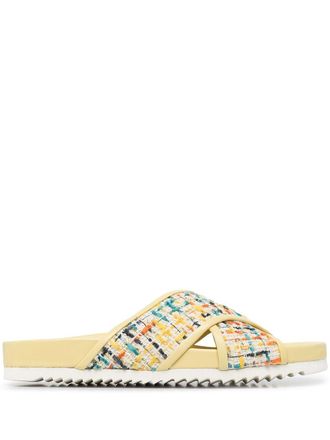 Madison.Maison Sandalen met gekruist bandje - Geel